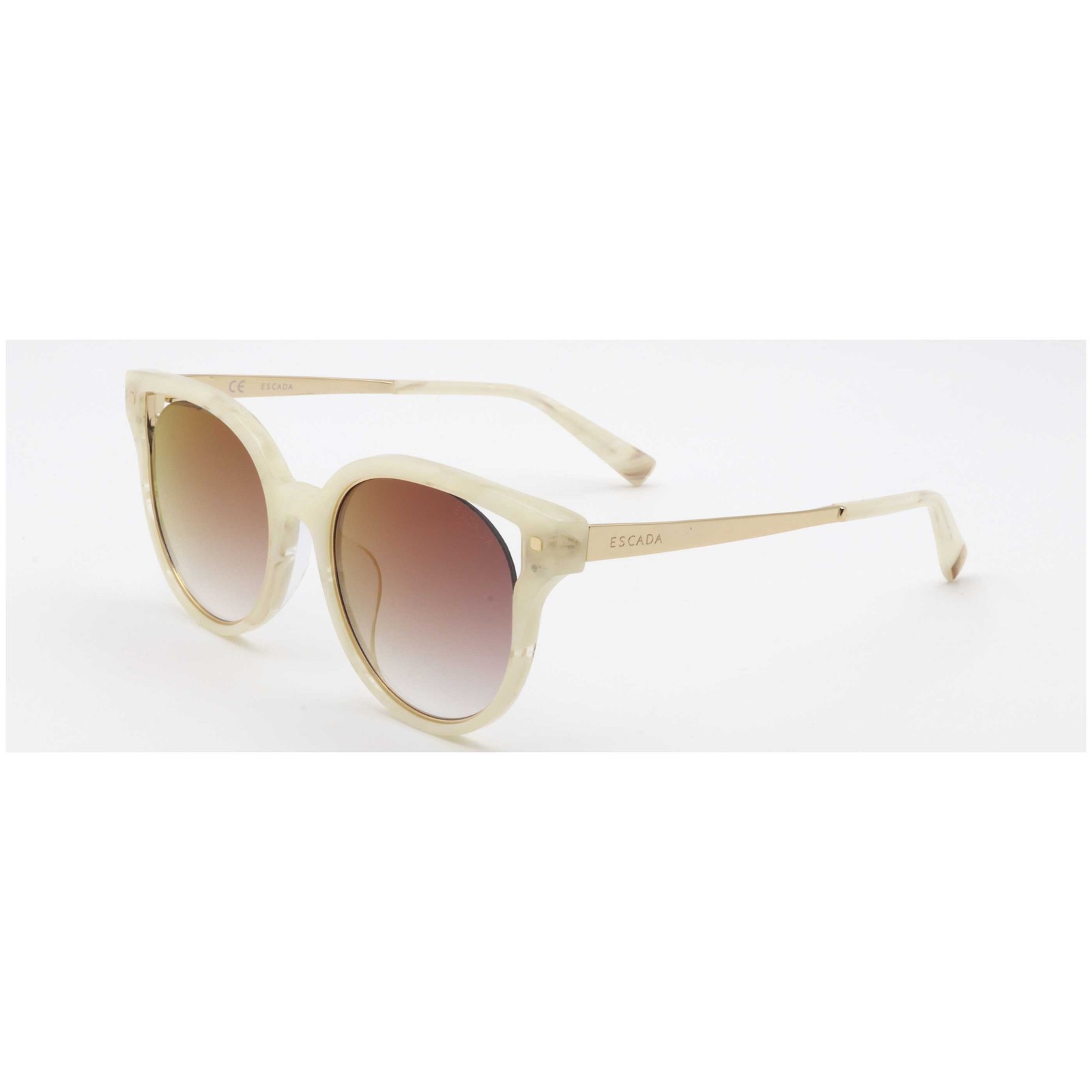 Escada Womens 51mm Pearl Beige Stripe Sunglasses SESA50F-E02R-51 10290₽