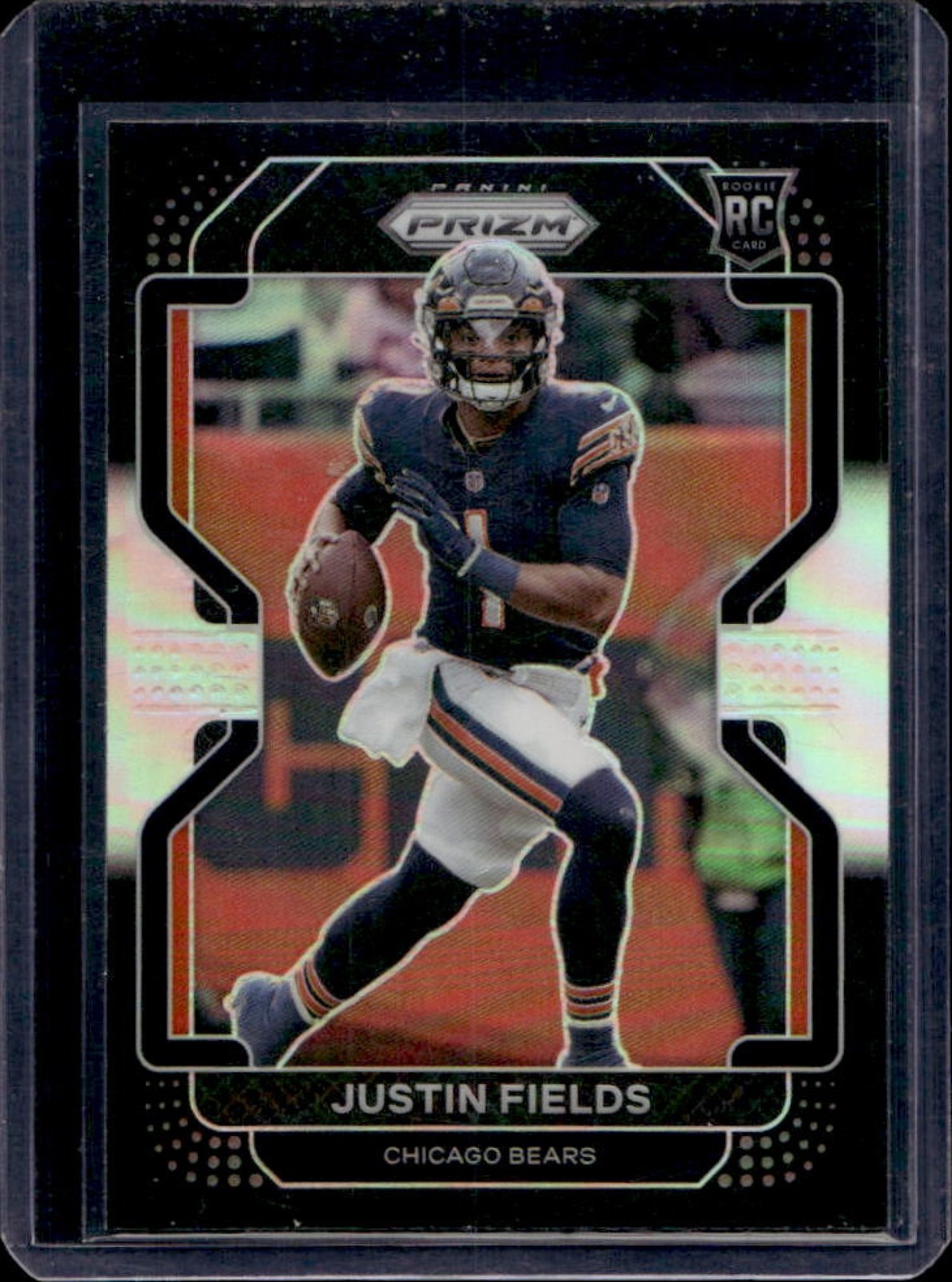 2021 Chronicles Justin Fields Prizm Black RC Silver Rookie #PB-3 Bears