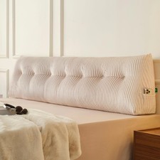 King Headboard Pillow, Triangular Wedge Reading Pillow for Bed or Sofa, Ergon...