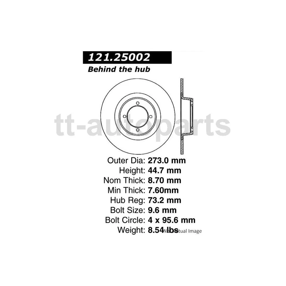 Rotor de freno de disco C-Tek compatible con 1962 1963 1964 1965 1966 1967 1968 1969 1970 MG MGB Foto 3 de 4