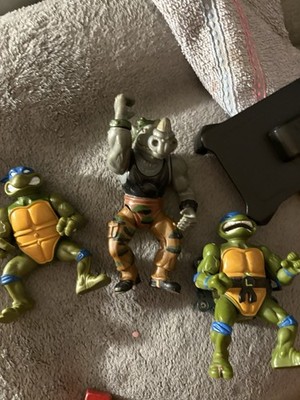 Playmates Toys TMNT Leonardo Raphael Rocksteady 3 Action Figure Mixed Lot