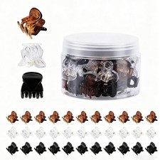 Bestac Multifunctional Mini Claw Clips, 36-Piece Set for Black Clear Brown