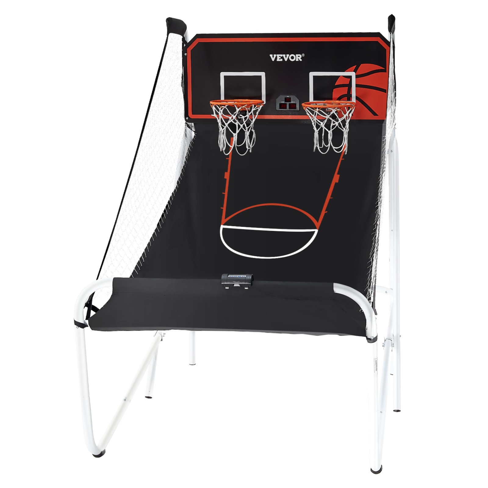 VEVOR Foldable Indoor Double Shot Basketball Arcade Game 2 Player 5 Balls
