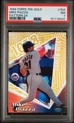 Mike Piazza 1999 Topps Tek Gold Pattern 26 1/10 PSA 7 POP 1 No Higher FIRST