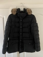 Moncler Cluny Hooded Mid-Length Down Jacket - Size 4