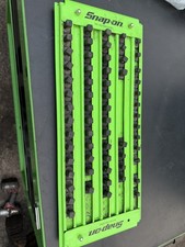 Snap-on Green Metal Tray Organizer Holds 1/2"  & 3/8" Sockets 