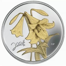 Canada 2004 50c Golden Easter Lily - Sterling Silver Coin