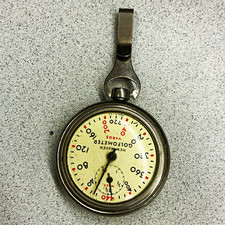 New Haven Golfometer Vintage Golf Distance Meter Silver Metal 1pc Made in USA