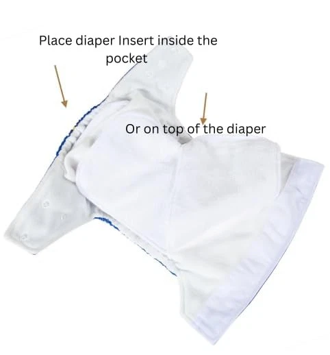 Paquete de 12 pañales de tela HD2 de alta resistencia con 24 insertos de pañales premium de 5 capas... Foto 3 de 4