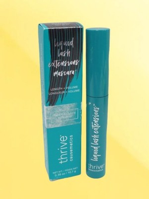 THRIVE CAUSEMETICS LIQUID LASH MASCARA CRYSTAL BROWN BLACK 0.38 OZ BOXED