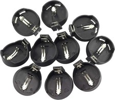10PCS 3V CR2032 CR2025 CR2016 Coin Cell Battery Holder Case Black