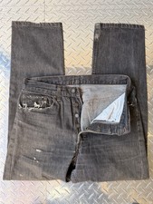 Vintage Levi's 501 32x30 Faded Black Over dye Made In USA Button Fly 90’s