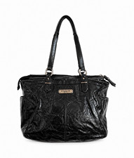 Coach tote style Black Leather Shoulder Bag