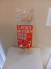 Ladies Wooden Shoe Tree New Old Stock One Size Fits All Sealed Wood Taiwan Heels