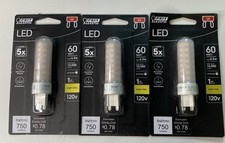 Feit 3pk 60-Watt Equivalent Bright White 3000K T4 G9 Bi-Pin Base Decorative