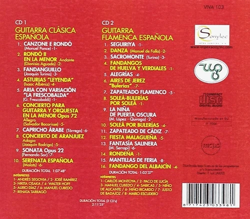 Guitarra Clasica Y Flamenca Espanola Guitarra Clasica Y Flamenca Espanola (CD) - Imagen 2 de 2
