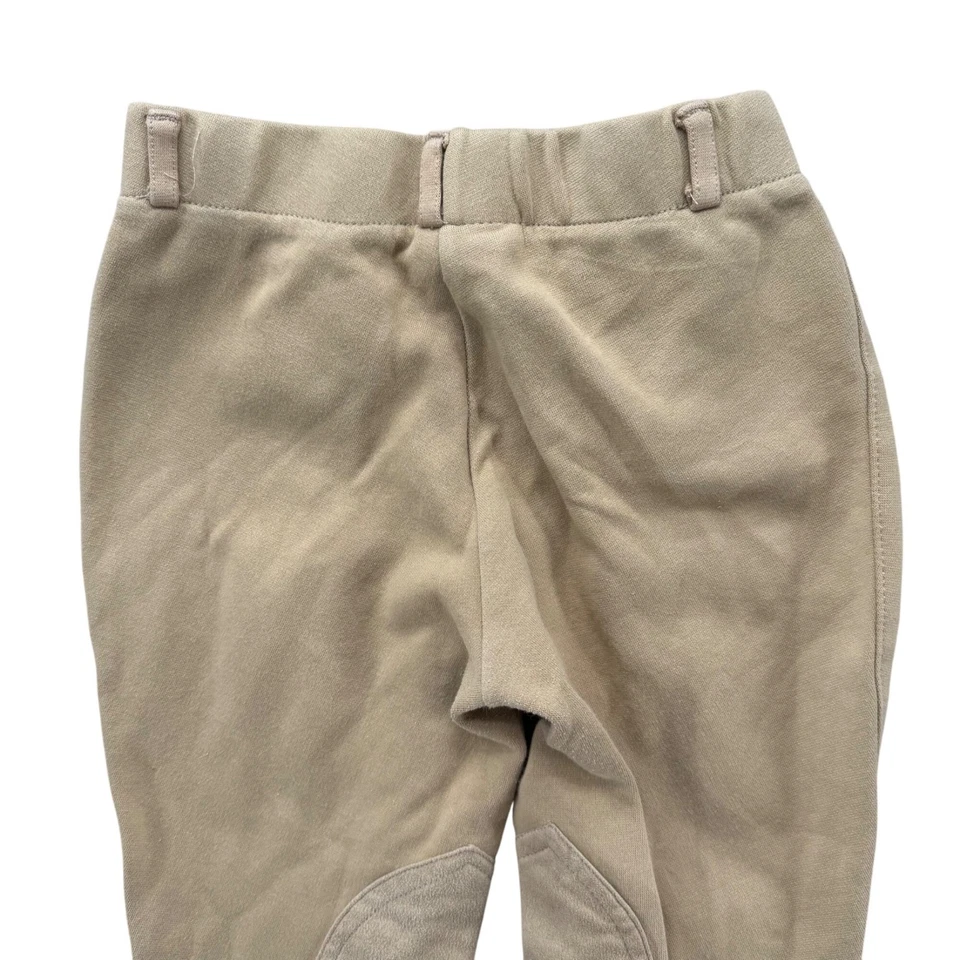 Pantalones elásticos TuffRider Starter para niñas color tostado tiro bajo talla 10 Foto 3 de 4