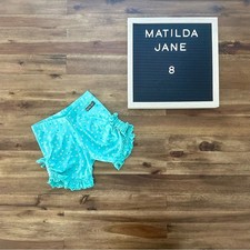 Matilda Jane Dream Chasers Sprinkle Candy Shortie 8 Green Knit Dots Shorts