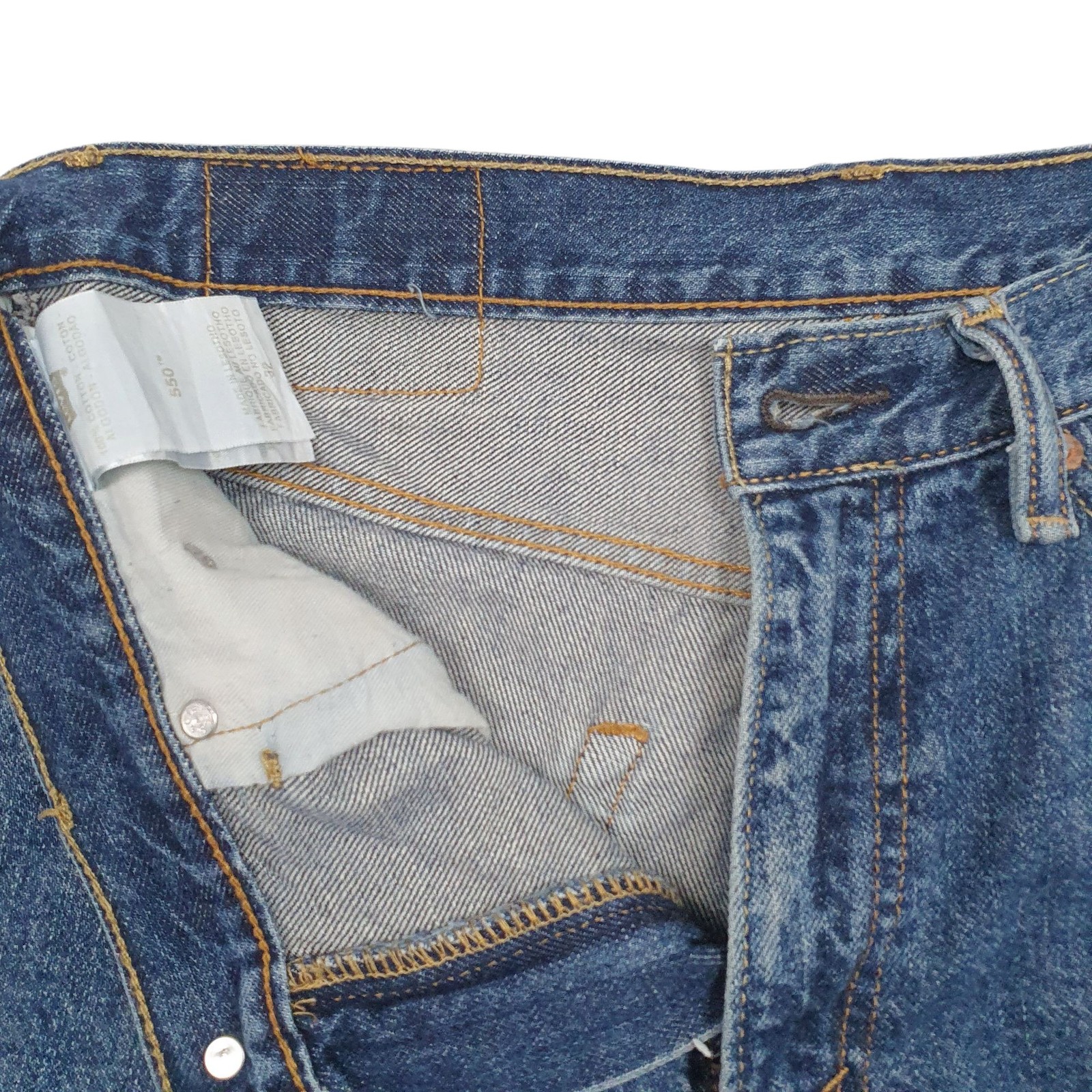 LEVIS Blue Denim Jeans Cotton Shorts Mens W32 image 2
