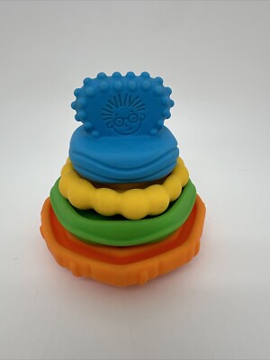 Baby Einstein Stack & Teethe Multi Textured Easy to Grasp 4 PCS Teether Toy..101