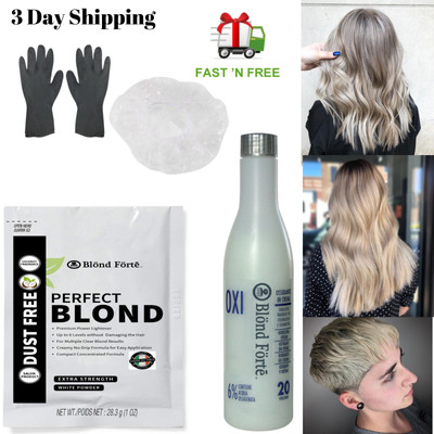 Perfect Blond Diy Hair Lightener Bleaching Powder Kit 20 Vol