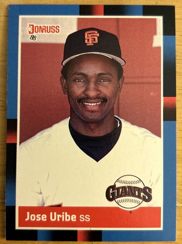 1988 Donruss Jose Uribe Baseball Card 559 Giants Shortstop Mid Grade 