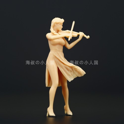 1/43 Violin Sexy Dress Girl Scene Miniature Doll Figure For Cars Vehicles Toy - Picture 2 of 6