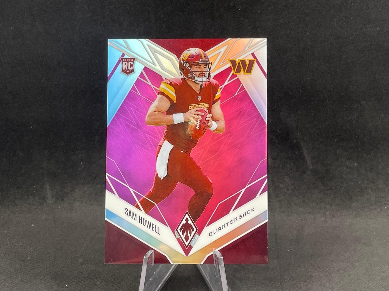 2022 PANINI PHOENIX SAM HOWELL #105 ROOKIE PINK PRIZMS 105/199 COMMANDERS RC