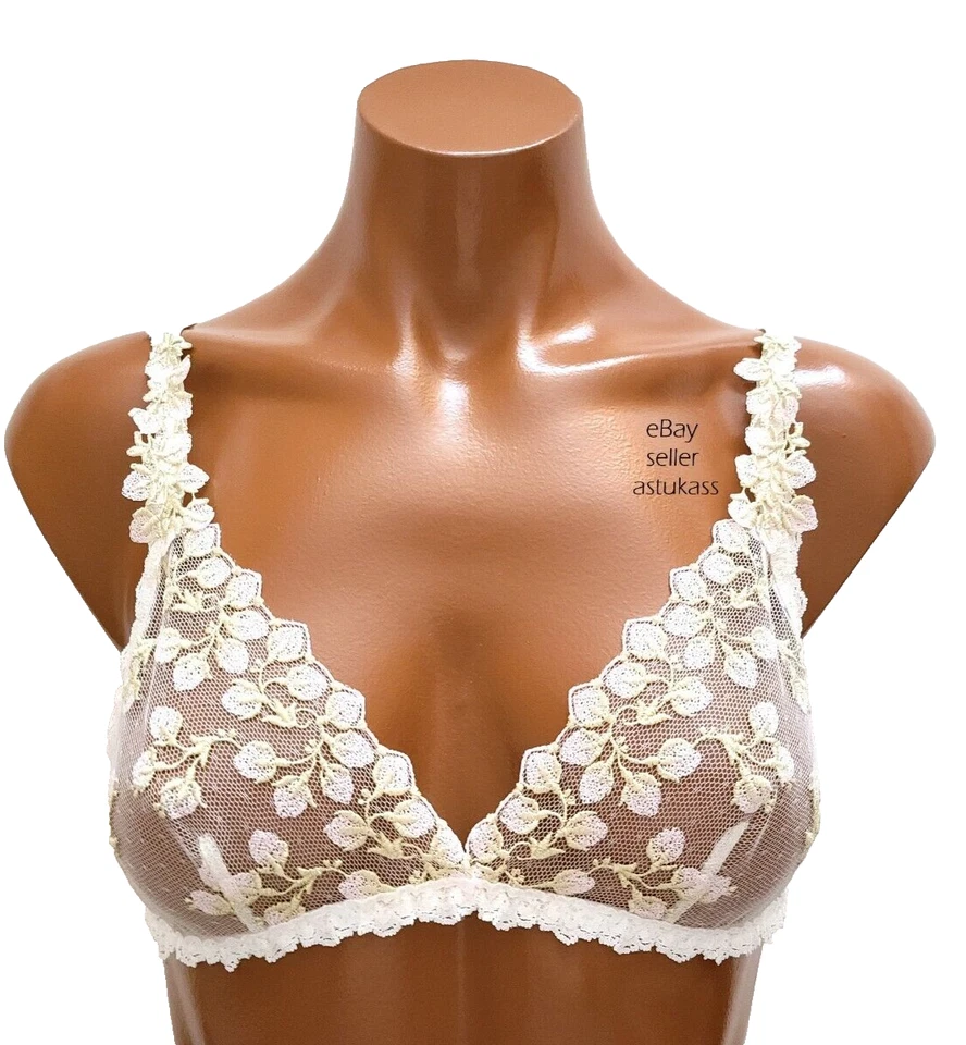 Bralette de novia HANKY PANKY flor bordado talla S marfil Foto 2 de 4