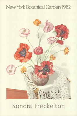 SONDRA FRECKELTON New York Botanical Garden 36'' x 24'' Offset Lithograph 1982 Con