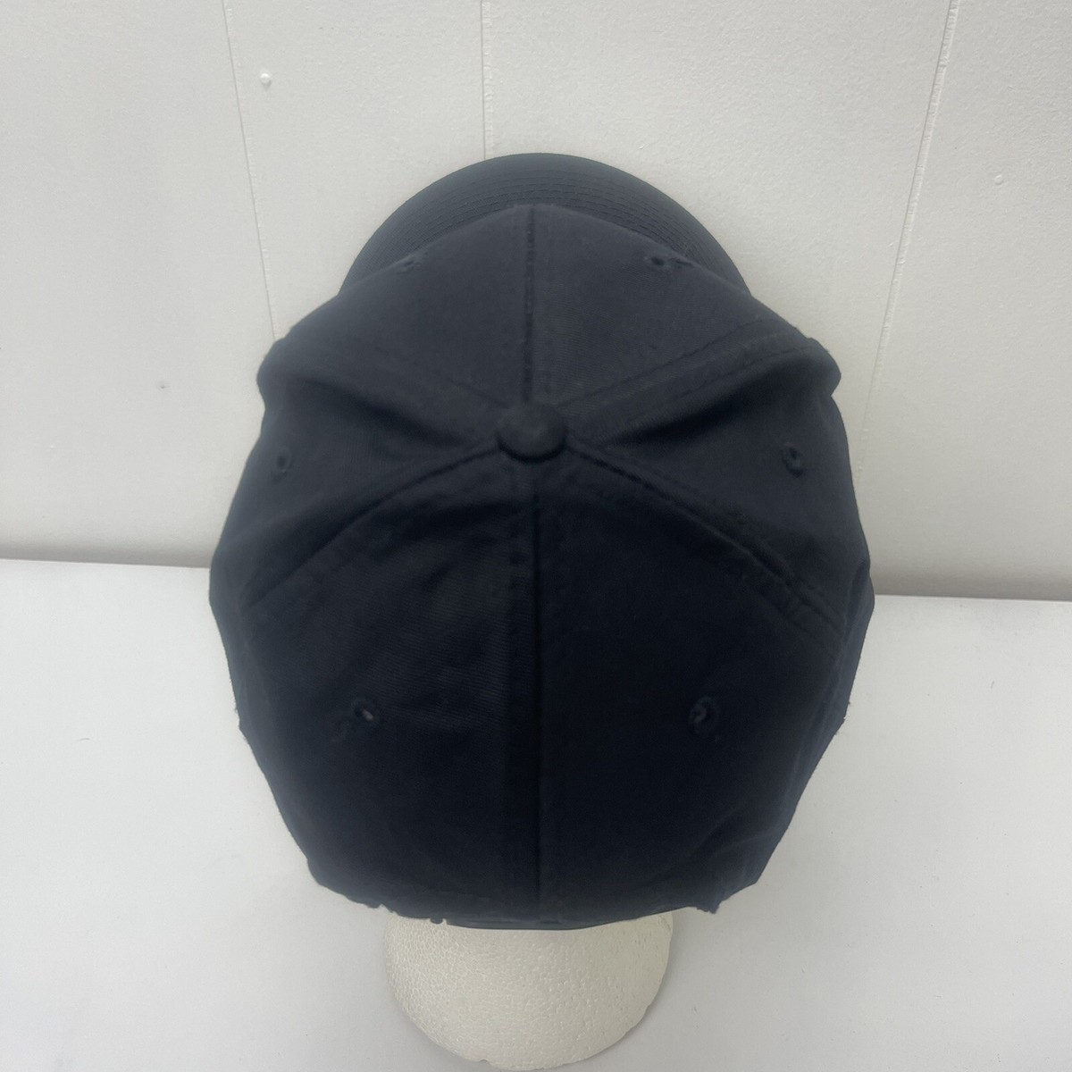 Precision Industries Hat Cap Black Gold Embroidered Snapback Adjustable View 4