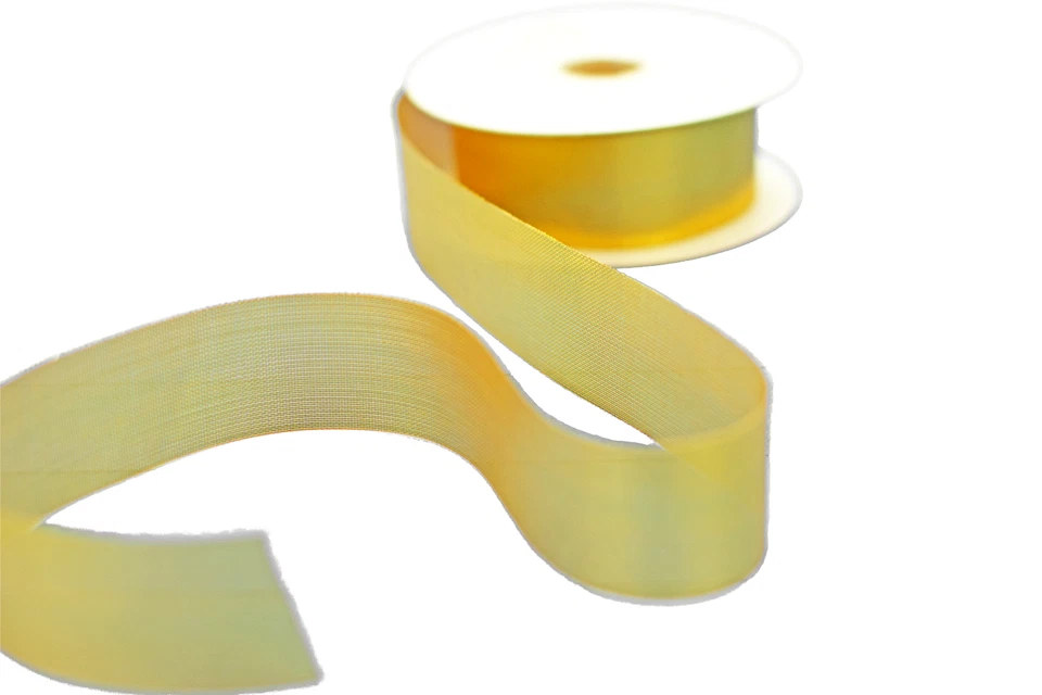 3 Rolls 1in Gold Ribbon Deco Mesh No-Wire Holidays Christmas Bows Gift Wrapping - Image 4 of 4