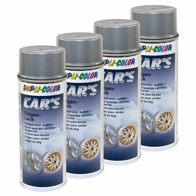 Felgenlack silber 4x 400 ml Felgenspray Lack Spray Dupli Color 358919 Cars Felge