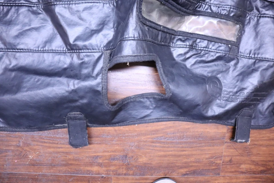 Vintage Colgan Customs Black Leather Porsche 911 Guard Bra Mask - 930 1975-89? - Image 3 of 4