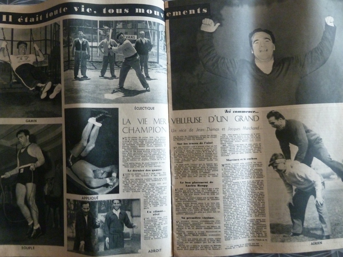 Lot De Journaux Anciens 1949 – Mort De Marcel Cerdan – Presse Française