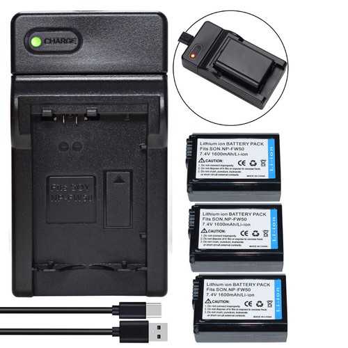 NP-FW50 Battery or Slim Charger for Sony A5100 A6400 A6000 A6500 A7s A7II A7sii - Picture 44 of 49