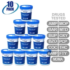 NEW Mintegrity Drug Test 13-Panel T-Cup Urine Home Kit 10-Pack #MI-TDOA-6135F
