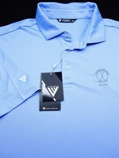 NEW! LEVELWEAR GOLF POLO SHIRT -M- BLUE SOFT POLY PERFORMANCE FAIRCHILD WHEELER