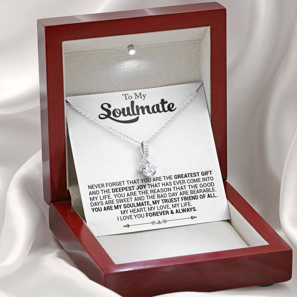 To My Soulmate Necklace Alluring Love Pendant Gifts For Wife
