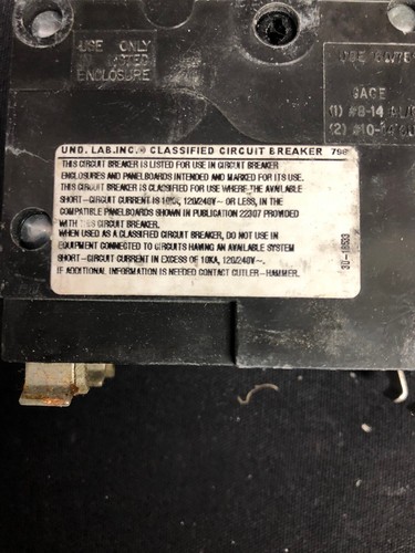 Eaton CHQ215 Plug In CHQ 2P 15A 120/240VAC - Picture 5 of 7