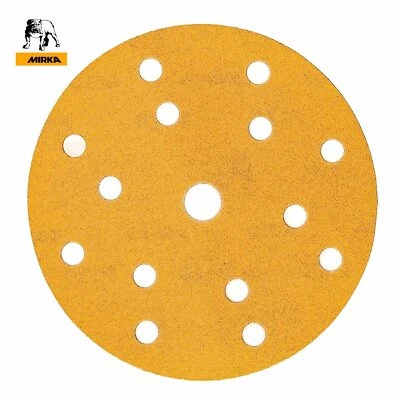 150mm Sanding Discs MIRKA 6 inch Sandpaper DA Pads Hook and Loop 15 Hole QUALITY