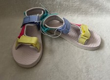 Cat  Jack Toddler Girls Sandals Shoes Sz 12 Riley Open Toe Rainbow
