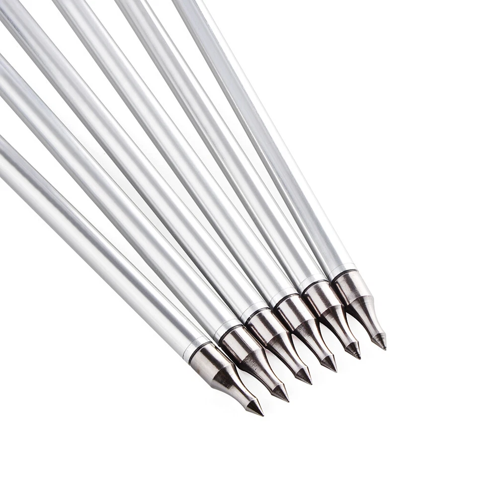 30" Archery Aluminum Arrows 4" Turkey Feathers SP500 Hunting Practice - Image 3 of 4