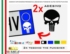 ADESIVO THE PUNISHER FILM TESCHIO SKULL LOGO TARGA AUTO VINILE PVC PELLICOLA 2PZ
