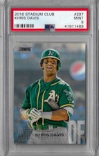 2018 stadium Club Khris Davis PSA 9