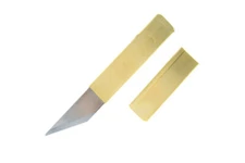 Kiridashi Craft Pocket Knife Japanese Steel Blade Brass Handle with Sheath