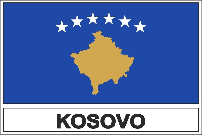 Sticker adesivi adesivo bandiera kosovo RKS