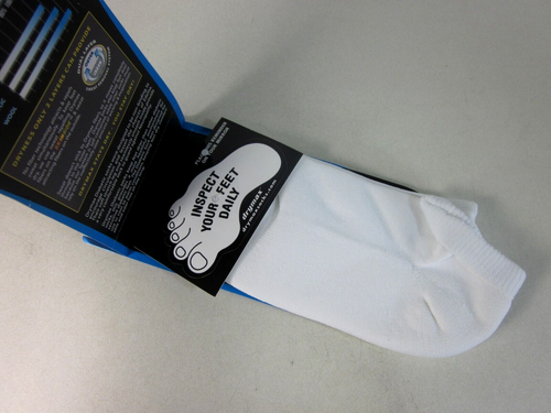 DRYMAX UNISEX DIABETIC MINI CREW SOCKS,WHITE,SMALL, US M 3.5-5.5,W 5-7,NEW - Picture 3 of 4