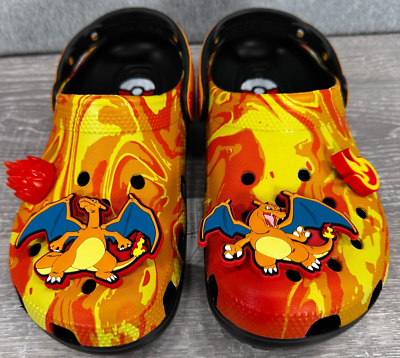 Crocs Pokemon Charizard Classic Clogs Size Mens 8 Women 10 Orange Yellow Shoes‎ Crocs Classic Clog Pokémon Charizard Men main image 4