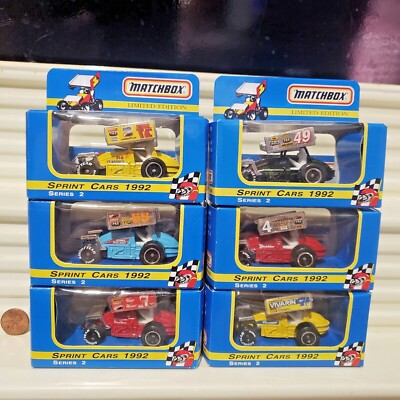 MATCHBOX 1992 S2 SPRINT CAR Set BLANEY, WOLFGANG, DAVIS, KREITZ, GAERTE, EASH  